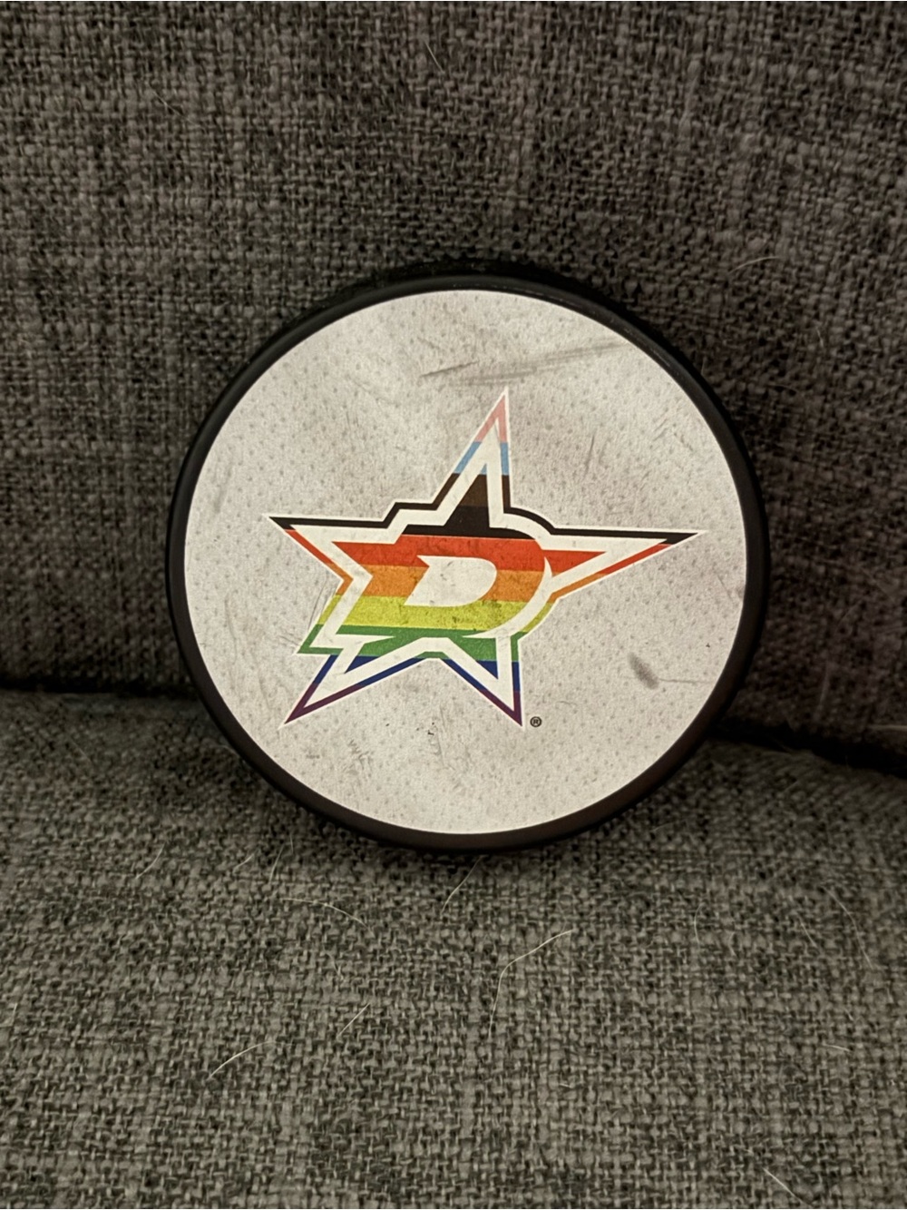 Dallas Stars NHL Pride Night Souvenir Hockey Puck
